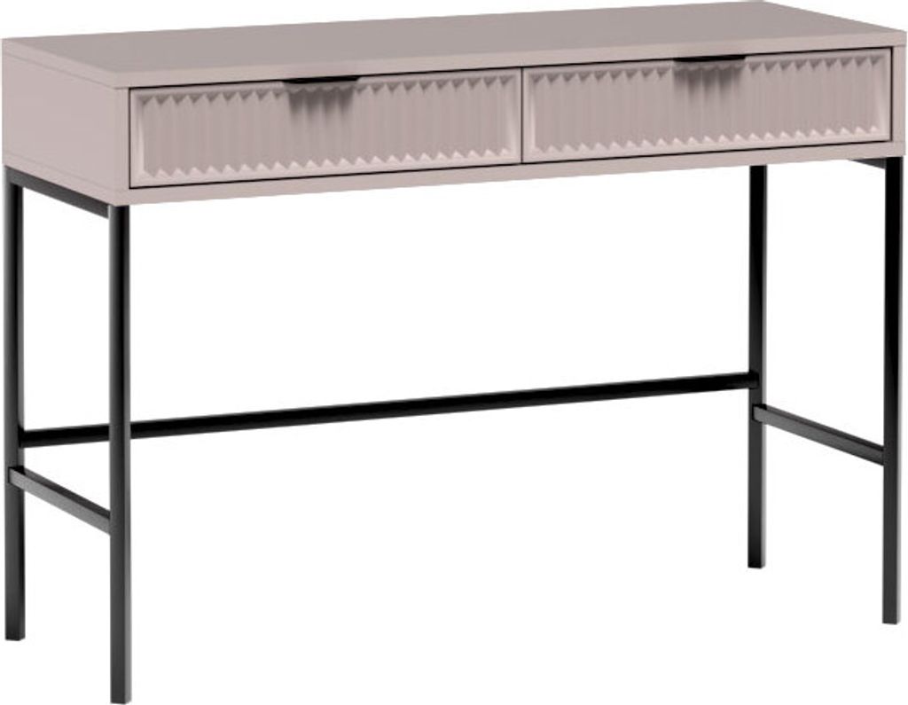 Schminktisch Konsole LINKA STYLE LS-9 Frisiertisch Metallfüße Gefräste Fronten Kaschmir