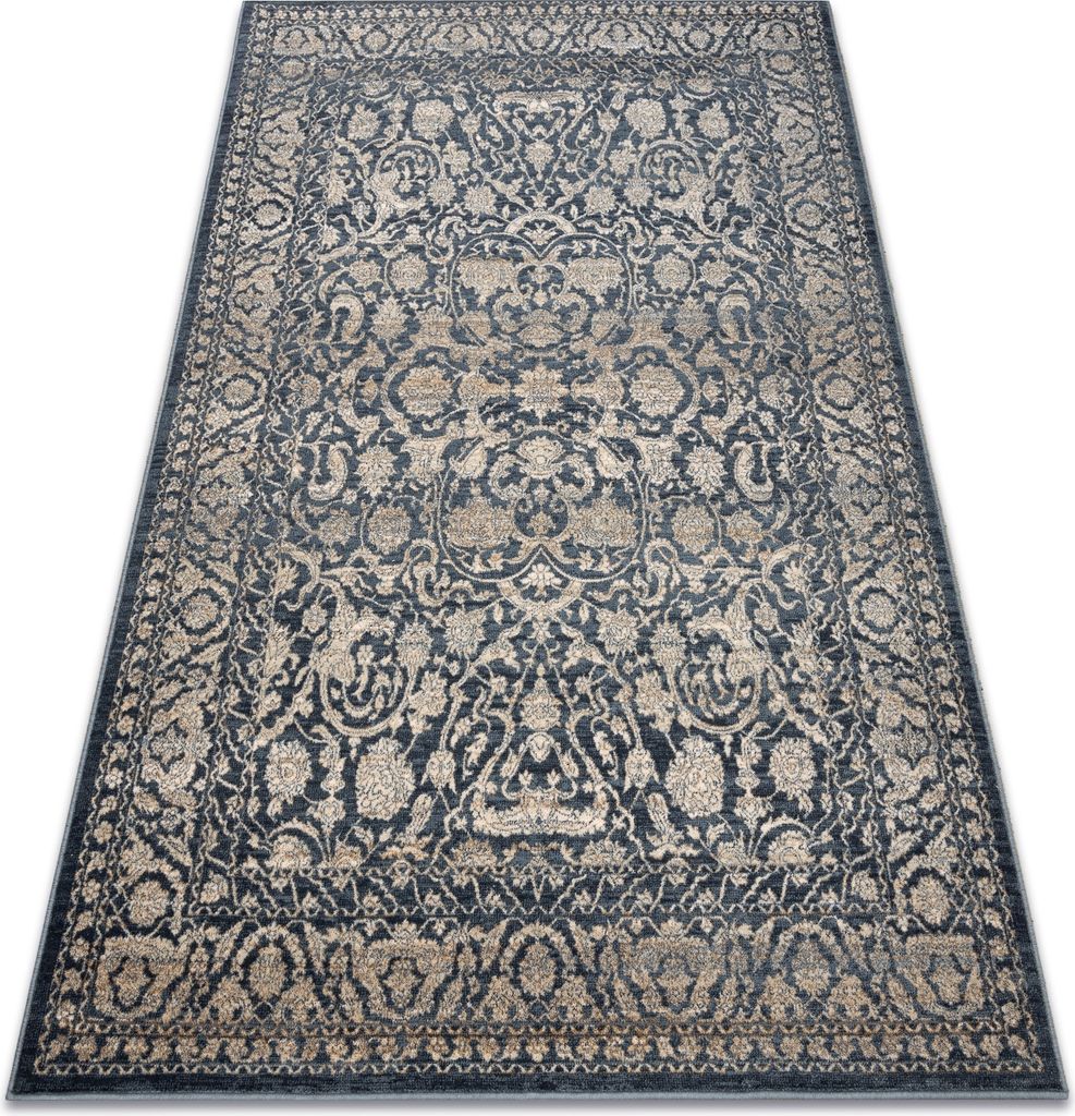 Teppich Wolle NAIN Ornament vintage 7557/51944 beige / dunkelblau beige 240x340 cm
