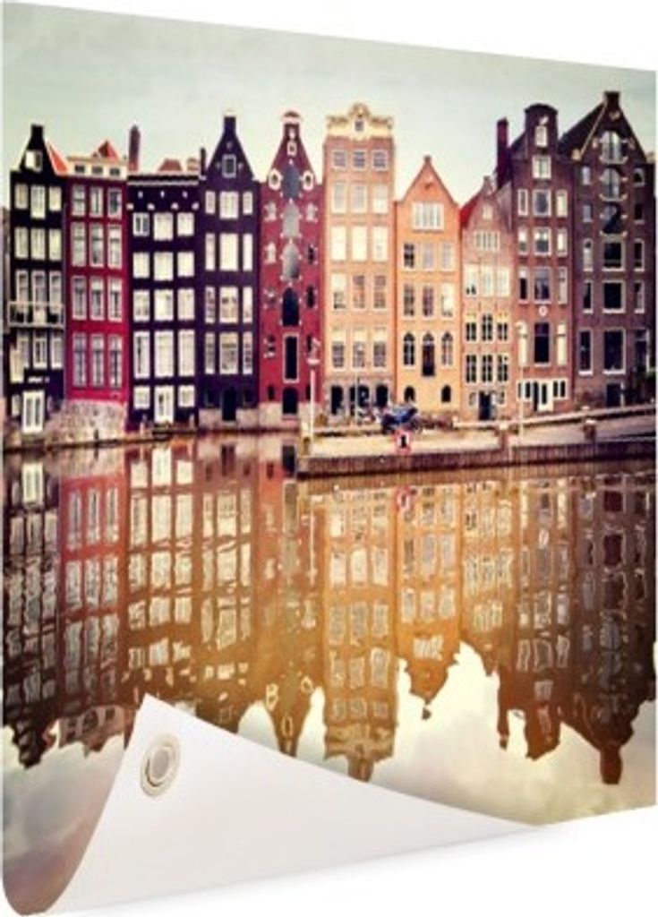 Gartenposter - 60x40 cm - Typische Fassadenreflexion im Wasser - Modernes Wandbilder