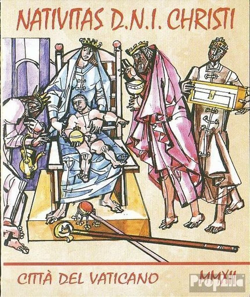 Briefmarken Vatikanstadt 2012 Mi MH21 (kompl.Ausg.) postfrisch Weihnachten: Glasfenster