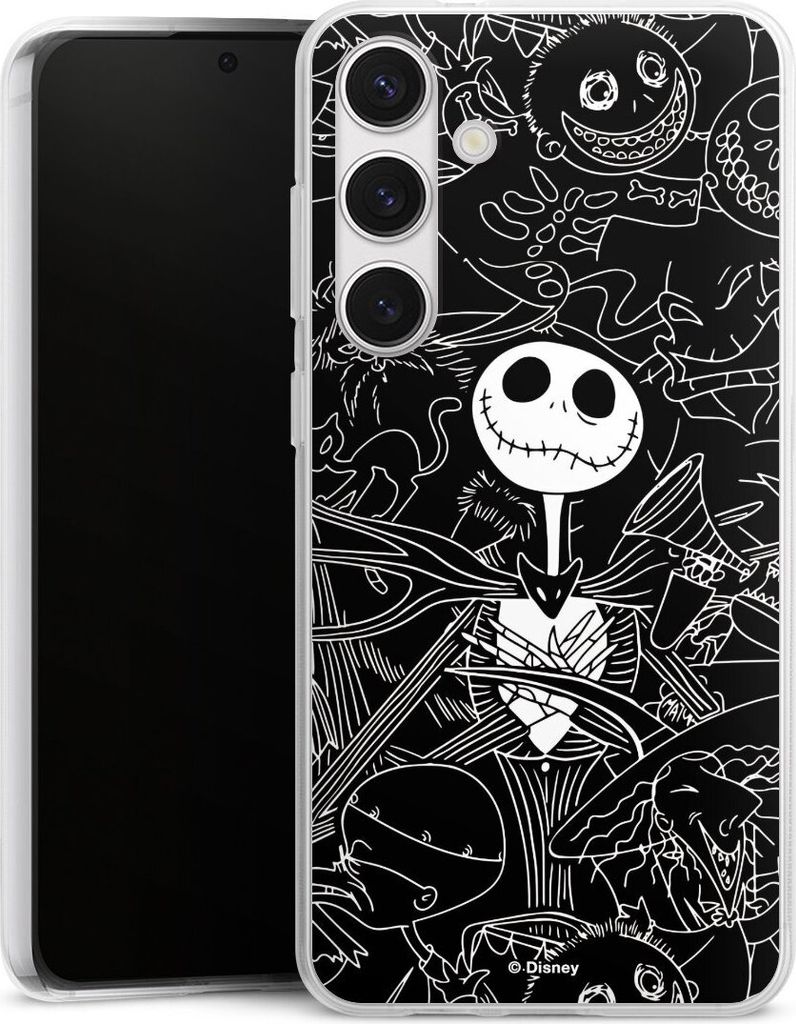 DeinDesign Handyhülle für Samsung Galaxy S24+ Silikon Hülle Case Smartphone Schutzhülle Disney Halloween Nightmare Before Christmas