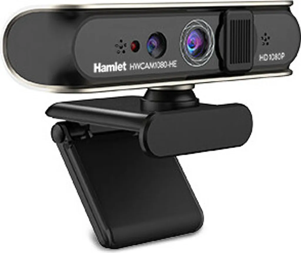 Webcam de bureau 1080p Hamlet HWCAM1080-HE pour PC avec Windows Hello