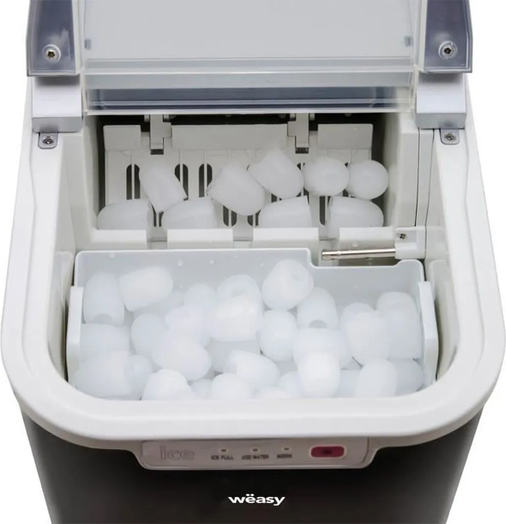 Fini les bacs vides : Machine à glaçons Wëasy 12kg compacte et noir