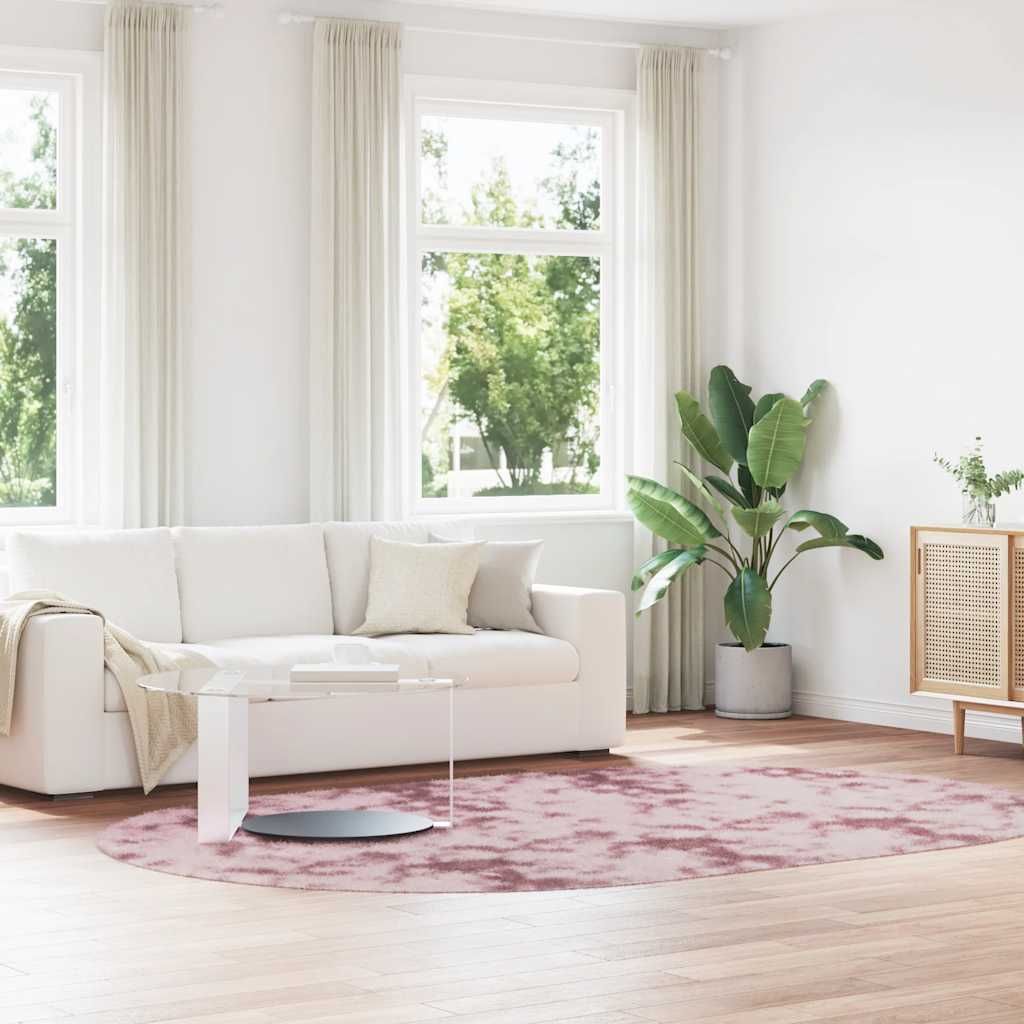 "2026 Promotion" Moderne Teppich Shaggy Hochflor NAVARRA Altrosa 300x200 cm Polyester - Designerteppiche CC25587