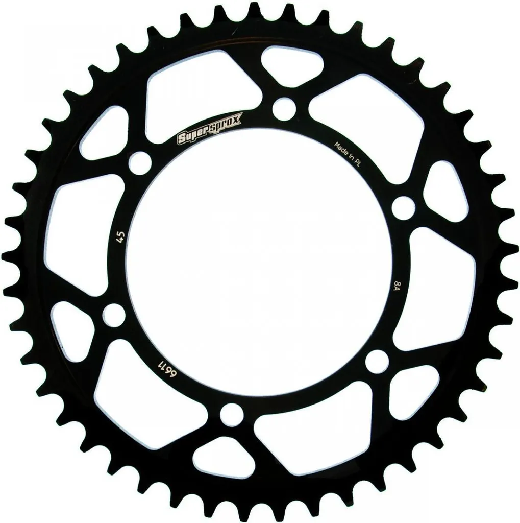 Couronne de Transmission en Acier 525 45Z Noire - Pignon Supersprox RFE