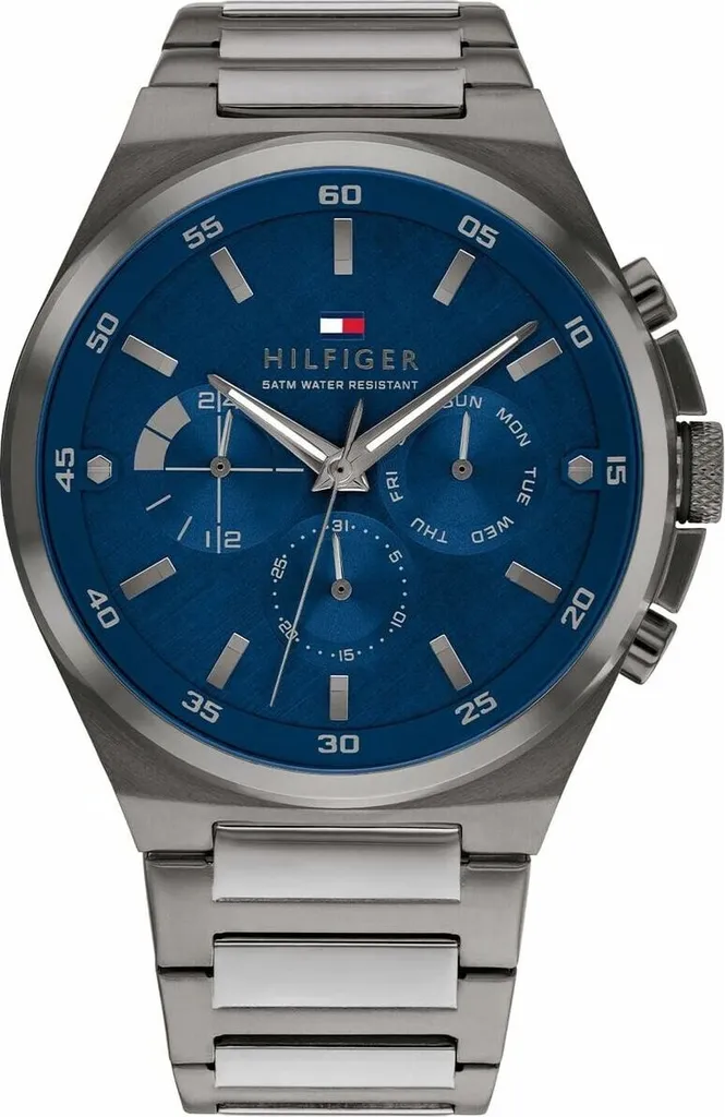 Orologio Tommy Hilfiger Dexter 1792089 - Acciaio Grigio e Quadrante Blu