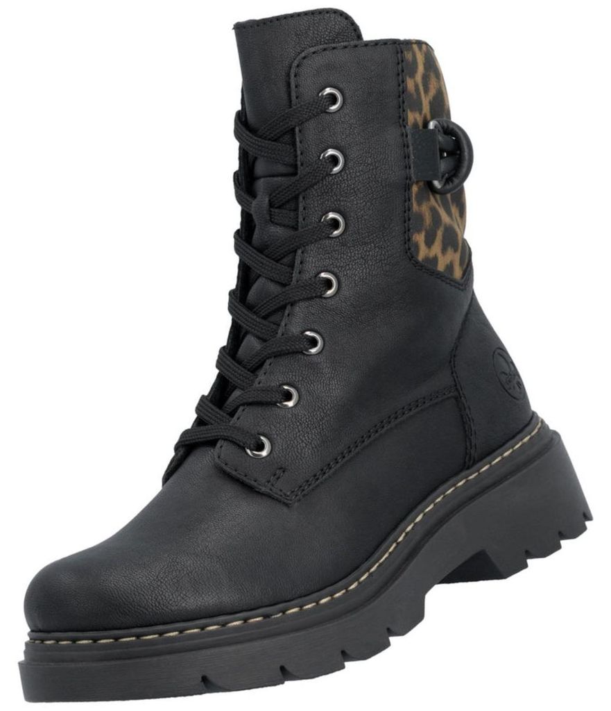 Stivaletto Rieker da donna nero/leopardo Immagine del prodotto 
