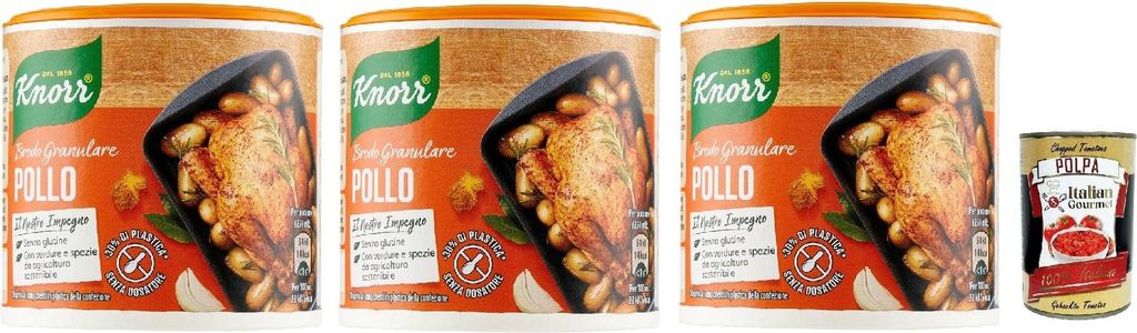 3x Knorr Brodo Granulare Pollo granulierte Hühnerbrühe 150g, Nachhaltige Gemüsebrühe, glutenfrei, Laktose und Konservierungsmittel, für Suppen...