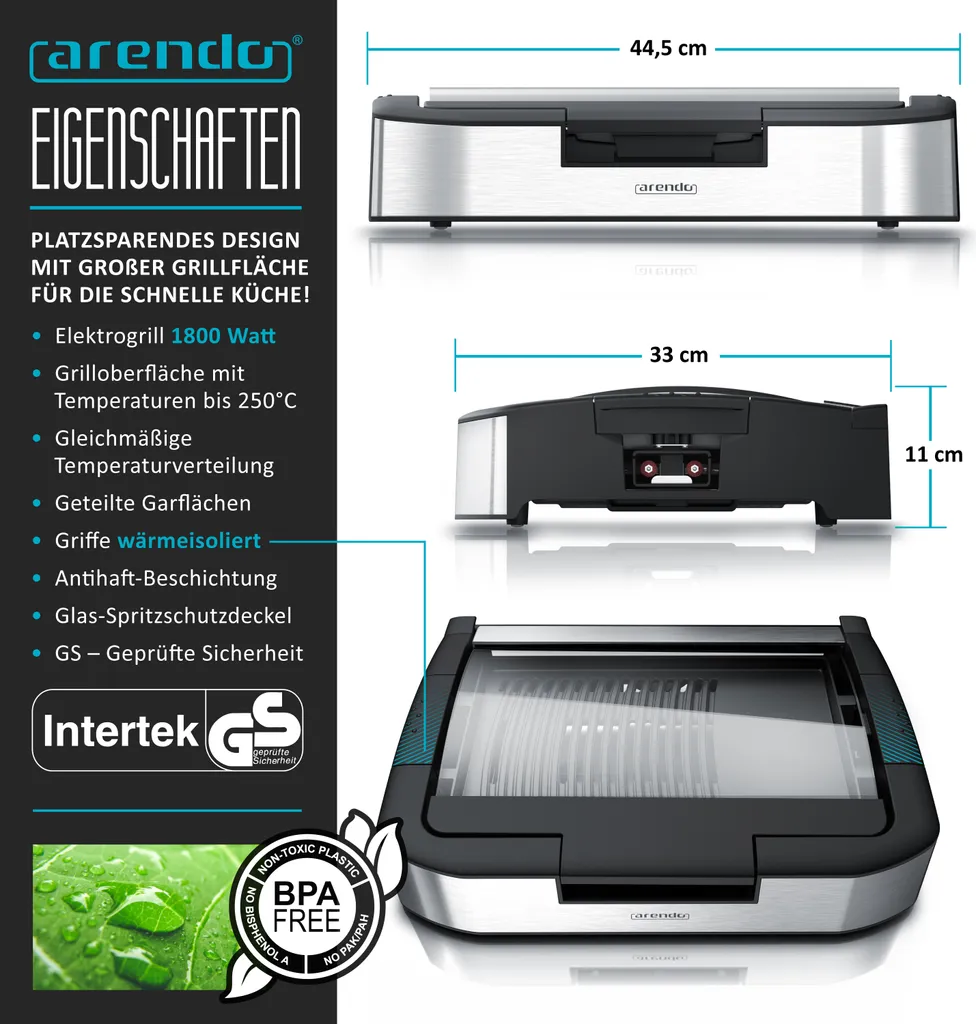 Barbecue Électrique de Table avec Couvercle pour Cuisson Intérieur et Extérieur - 2