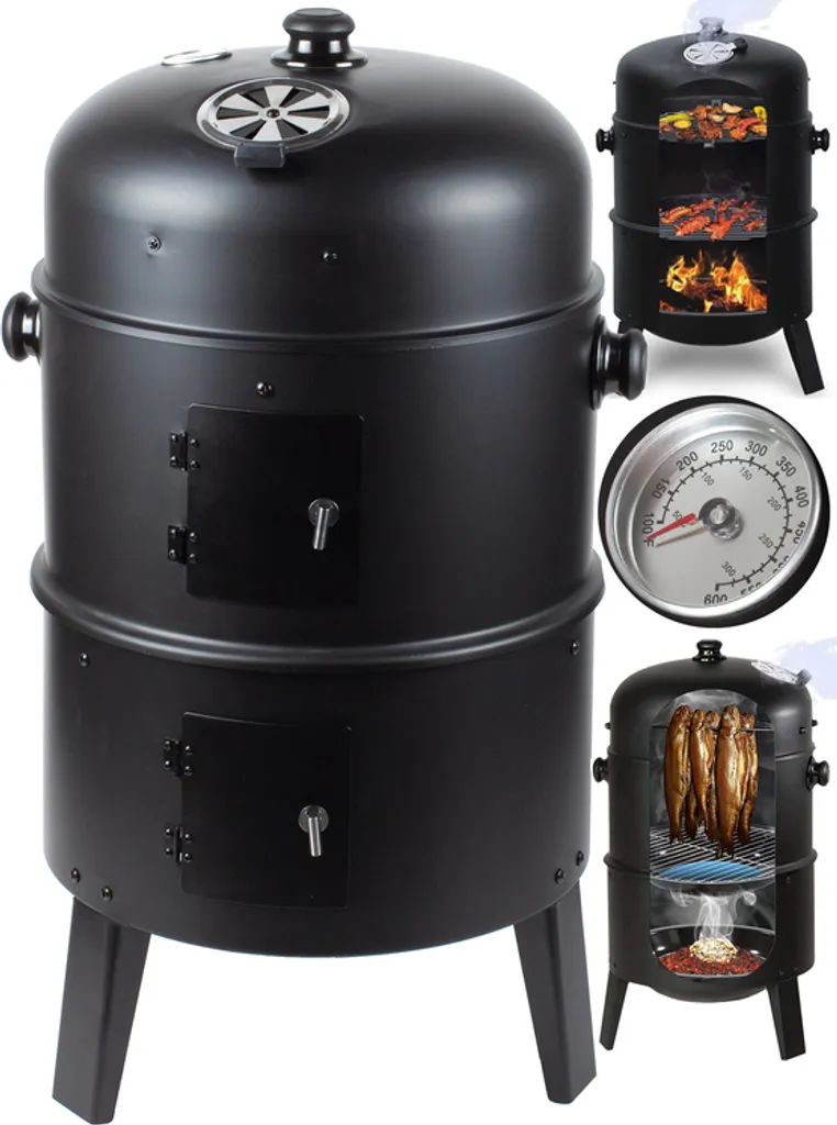 Barbecue fumoir MalTec compact 3 en 1 : la solution cuisson extérieur