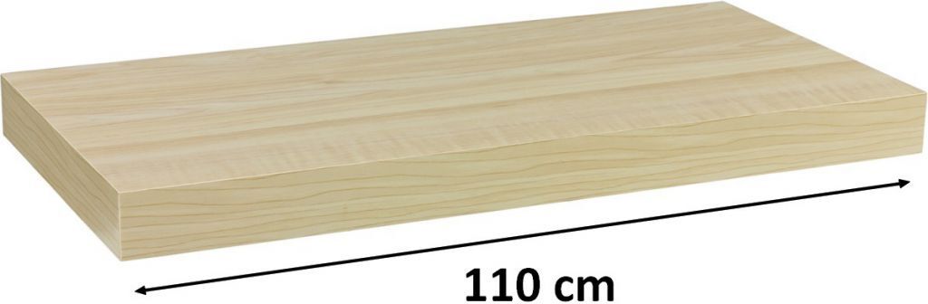 STILISTA Nástěnná police světlé dřevo, 110 cm Obrázek produktu 
