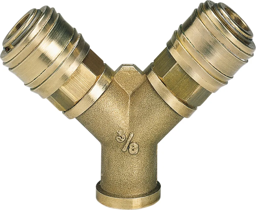 Multi-Attacco Einhell Compressore 2 Vie R3/8 IG | Solo Ottone Vero