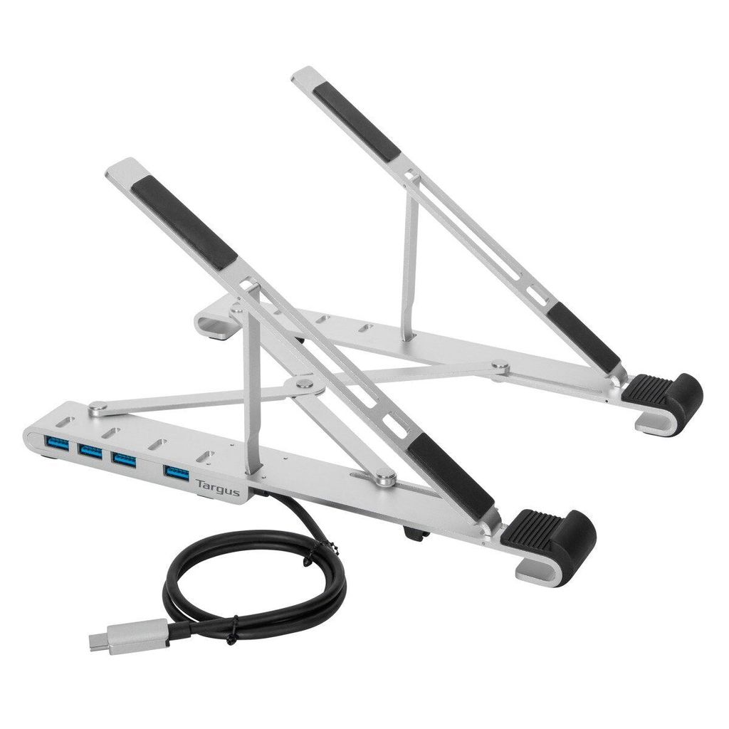 Targus - Notebook-Ständer - mit 4-Port-USB-Hub - 10" - 15.6" - Silber