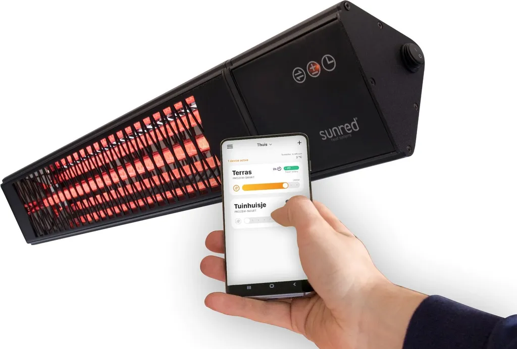 Chauffage Extérieur Triangle Dark Smart 2500W avec Variateur et App - 3