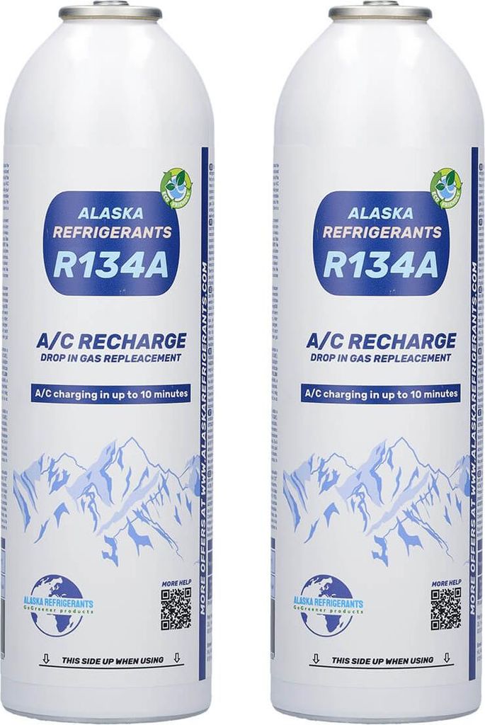 2 x Alaska Refrigerants R134a Ersatzkältemittel für Fahrzeuge