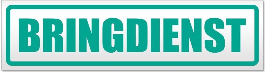 Kiwistar - Autoaufkleber - Türkis - 60 x 16 cm - Bringdienst - Hinweis Aufkleber Sticker für Auto, Kfz, Fahrrad, PKW, LKW