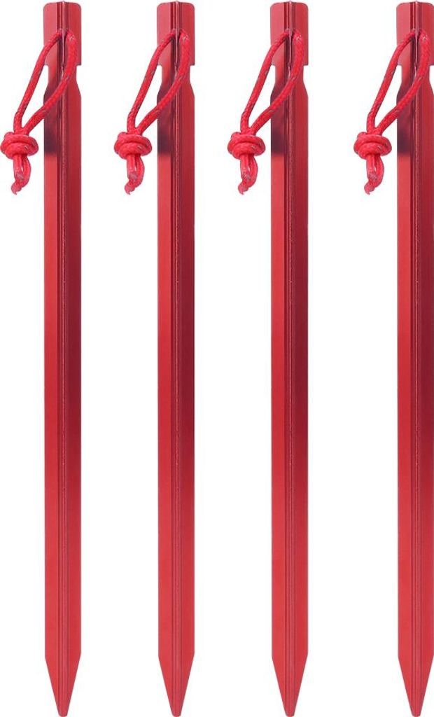 4PCS 23cm Aluminiumlegierung Outdoor Verlängern Ultraleicht Camping Zelt Hering Boden Nagel StakesRot
