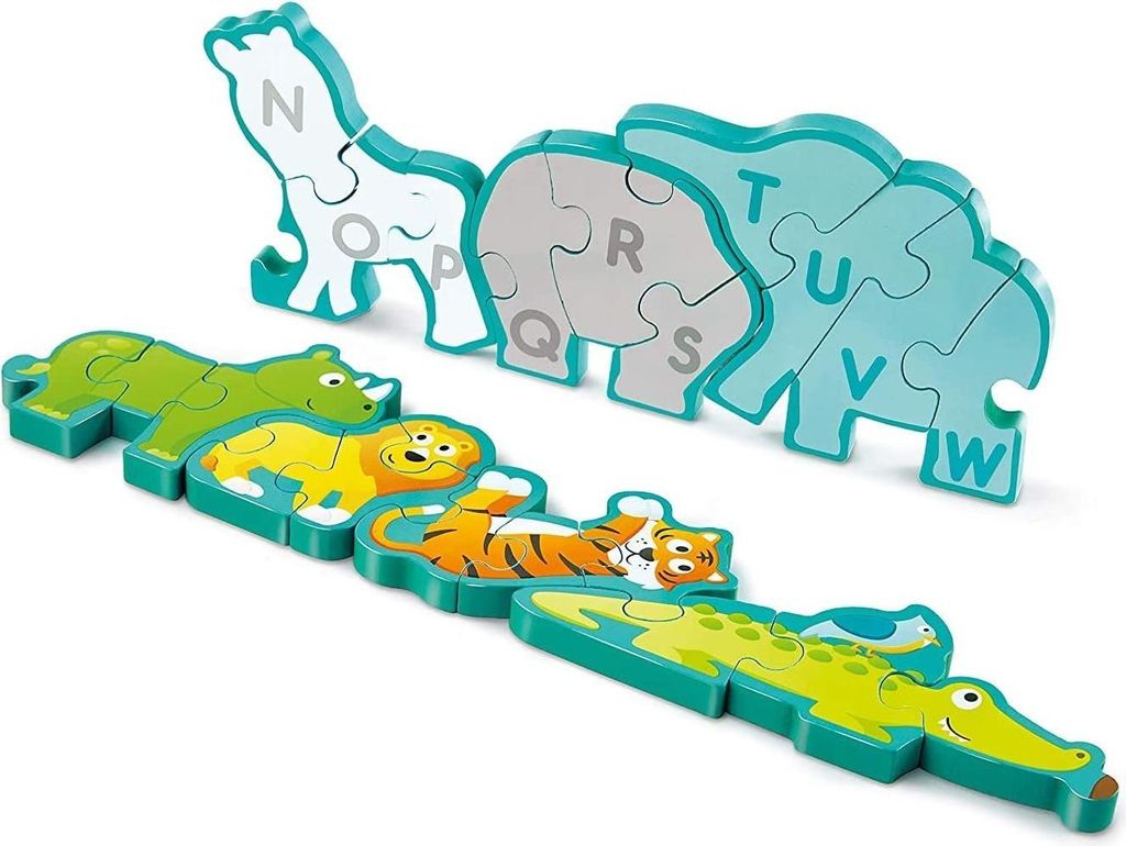 Puzzle Hape - Animaux et alphabet, 26 pièces Image du produit 