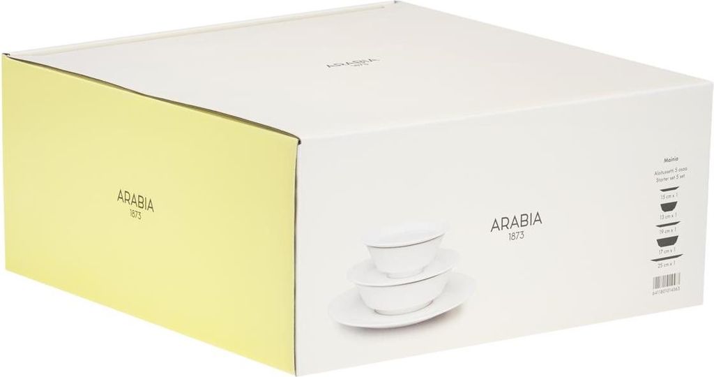 Arabia Mainio starter set 5set (1x plate 15 cm, 1x plate 19 cm, 1 x plate 25cm, 1x bowl 13 cm, 1x bowl 17cm) 1070788