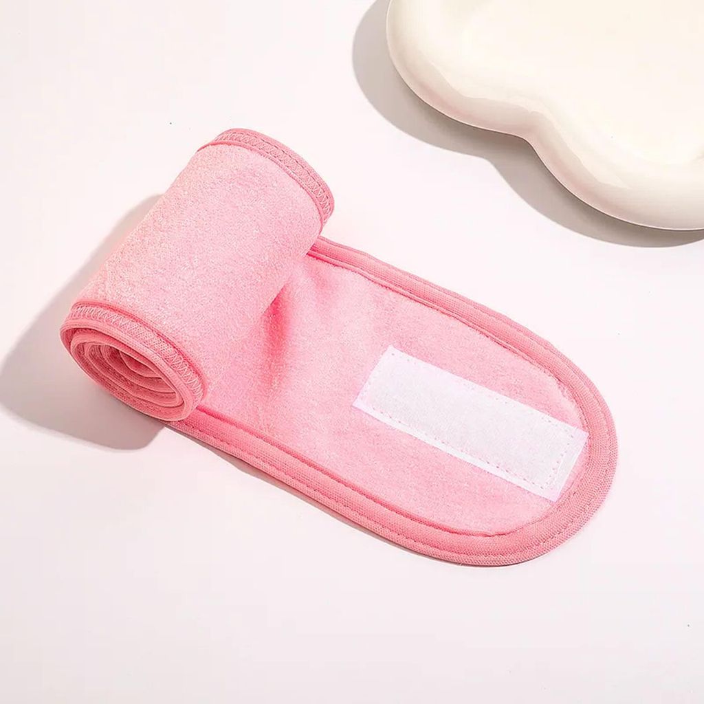 Haarband aus flauschiger Mikrofaser für Spa-Momente – Rosa