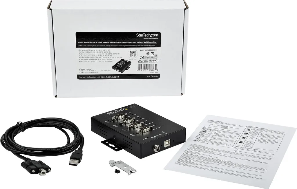 Concentrateur USB StarTech combi RS232/424/485 boîtier métallique
