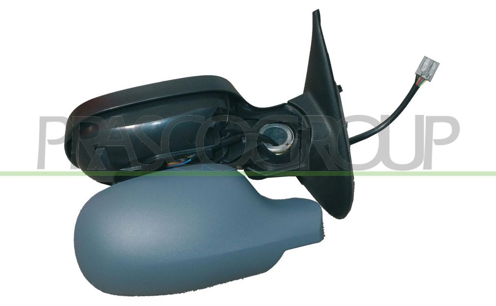 PRASCO DS0117324P Außenspiegel Seitenspiegel Links für NISSAN MICRA III (K12) Beheizt Asphärisch Grundiert Elektrisch