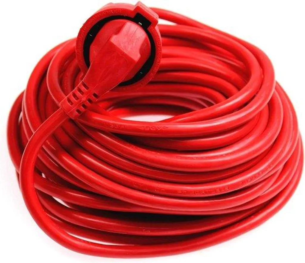 Rallonge électrique 15m pour bricolage intérieur rouge IP20 230V