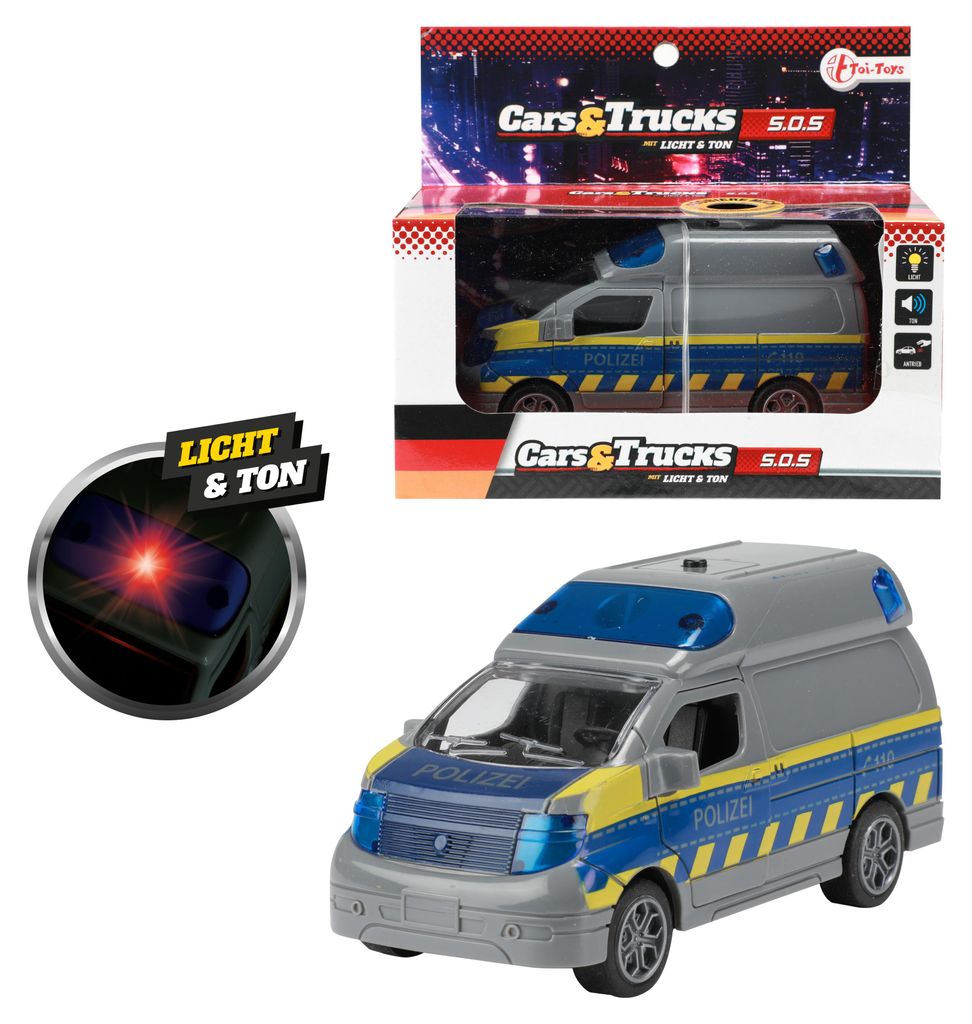 Toi-Toys 23742B - Spielzeugauto - Polizeibus S.O.S mit Produktbild 