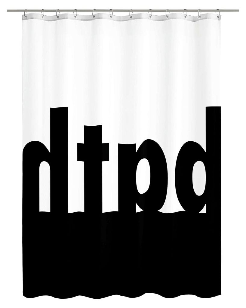 Duschvorhang TXT Schwarz Weiß, 180x200 cm