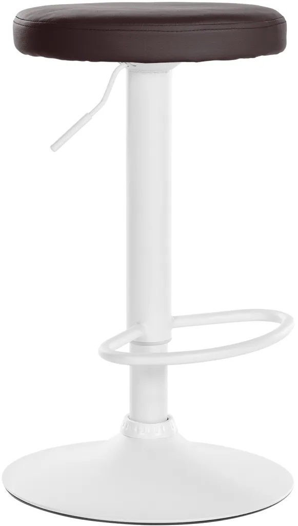 CLP Sgabello da Bar Ponte in Pelle Finta Marrone Bianco | Design Moderno