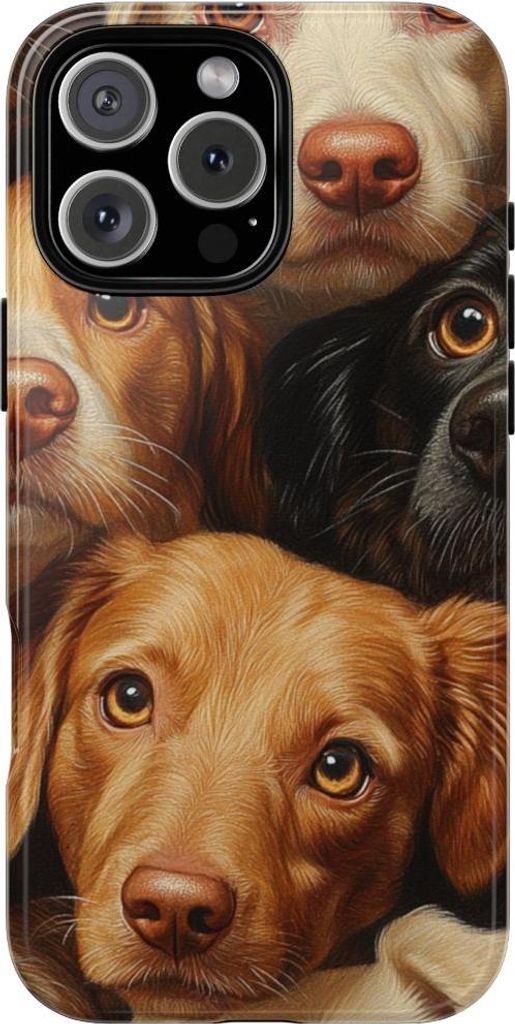 Lebensechte Hunde-Gesichter – Hülle Kompatibel mit iPhone 16 Pro Max