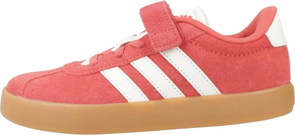 Adidas VL Court 3.0 El C Orange : Basket Enfant avec Fermeture Éclair