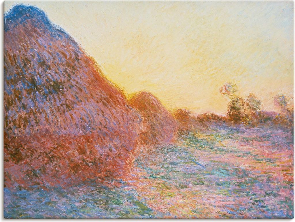 ARTland Leinwandbild Strohschober im Sonnenlicht. 1891 Größe: 40x30 cm