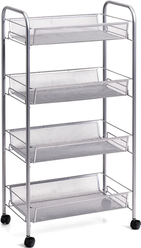 Carrello Zeller-Troll Metallo Grigio - Organizzazione Casa e Giochi