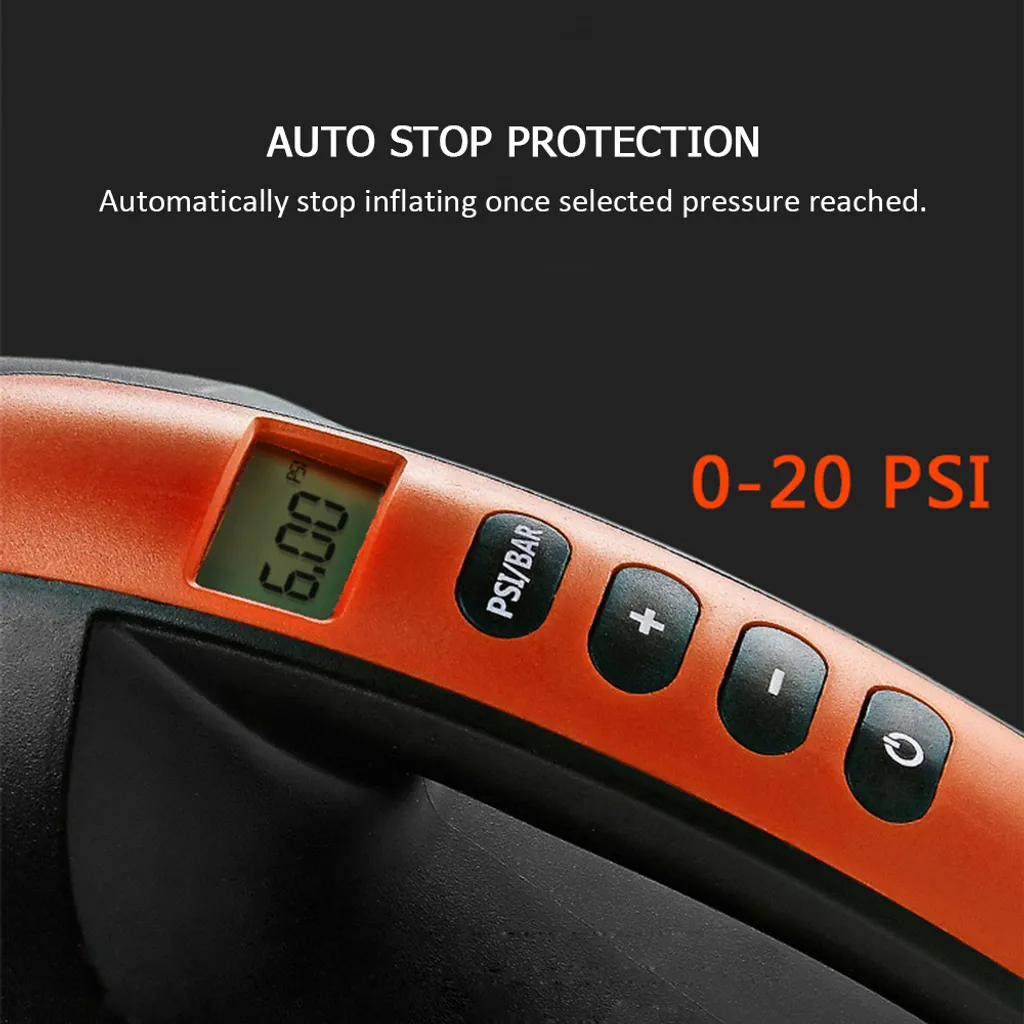 Pompe à air portable 20 PSI à double étage - Gonfleur 6 D-Sense compact