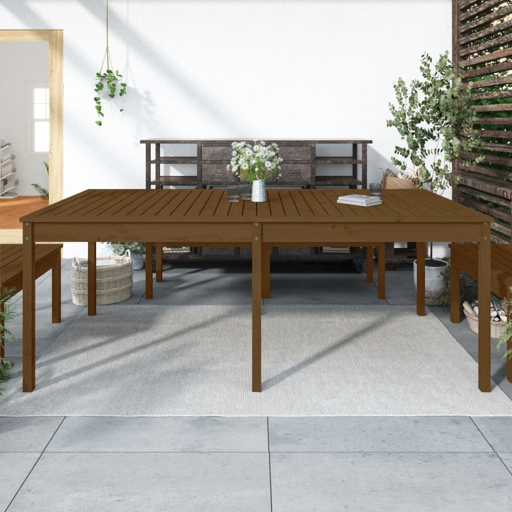 Maison Exclusive - Gartentisch Honigbraun 203,5x100x76 cm Massivholz Kiefer