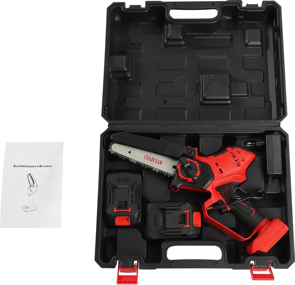 Tronçonneuse électrique rouge TR-400 : Guide de 40 cm à coupe rapide