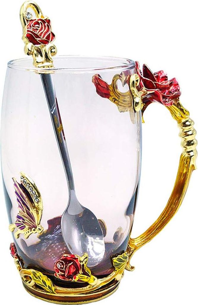 Geschenke für Frauen, Teetasse, Glas, Kaffeetassen für Schwester, Freundin, Mutter, Ehefrau, Geburtstagsgeschenk, Jubiläumsgeschenk