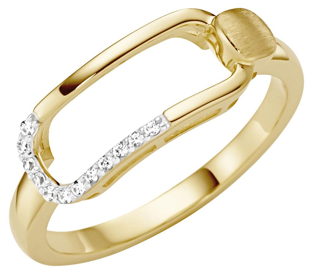 Ring SURI FREY mit Zirkonia, Silber 925 Silber - vergoldet Bicolor 52