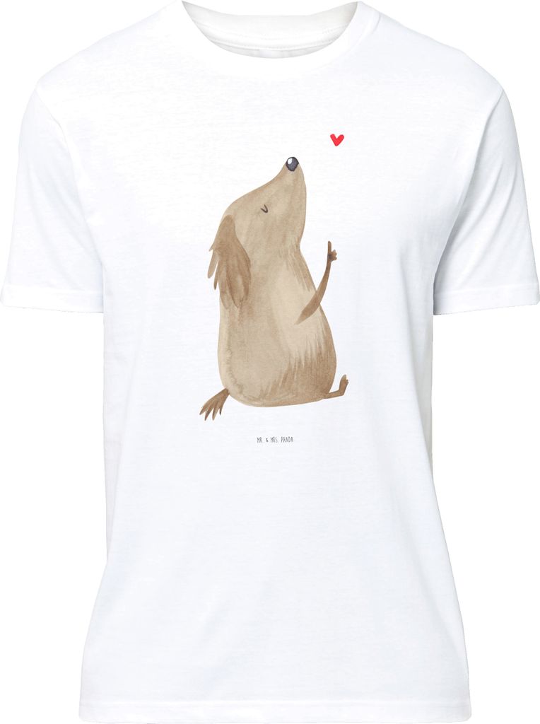 Mr. & Mrs. Panda T-Shirt Hund Liebe - Weiß - Geschenk, Tshirt, Herz, Print-Shirt, Sprüche, Shirt, Hunde, Design, S