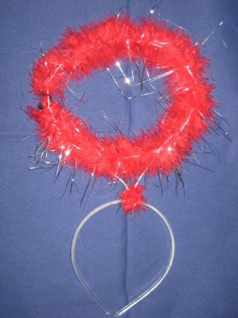 Fu742053 rot mit Glitterfäden Teufels Haarreif