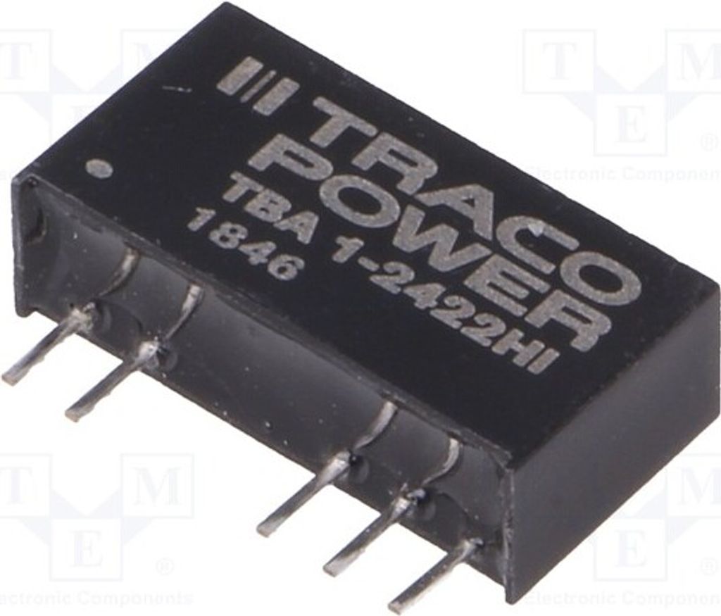 1x Wandler: DC/DC UAusg2: -12VDC TBA 1-2422HI DC/DC Wandler 1W UEing: 21,6÷26,4V