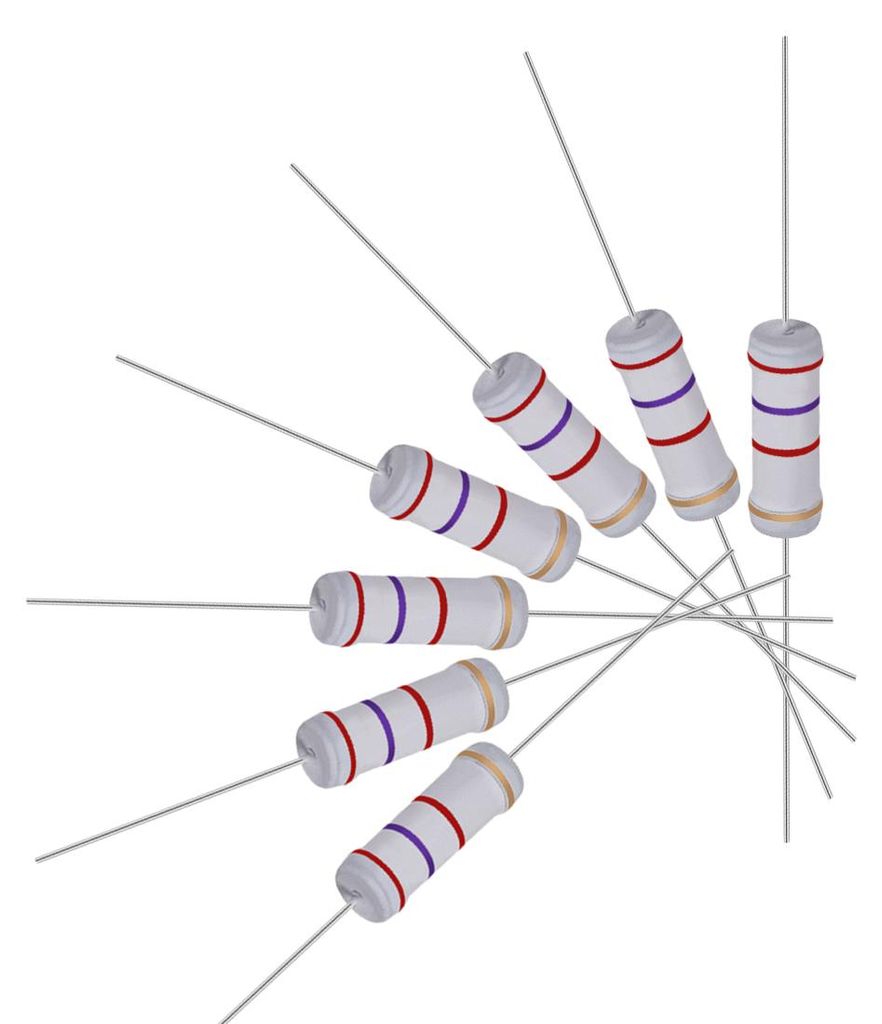 20Stk. 3W 3 Watt Metalloxid Schicht Widerstand Axiales Leitung 2,7K Ohm ¡À5% Toleranz