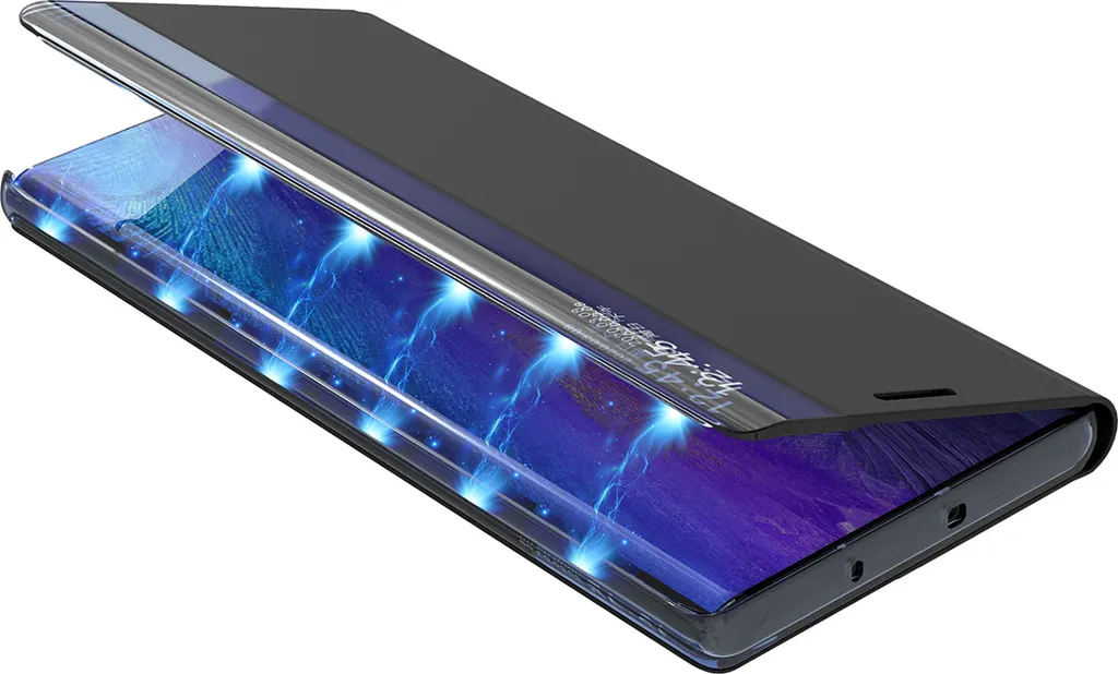 Custodia Smart Window Samsung S21 Plus 5G: Pelle Navy Anti-Urti - 5