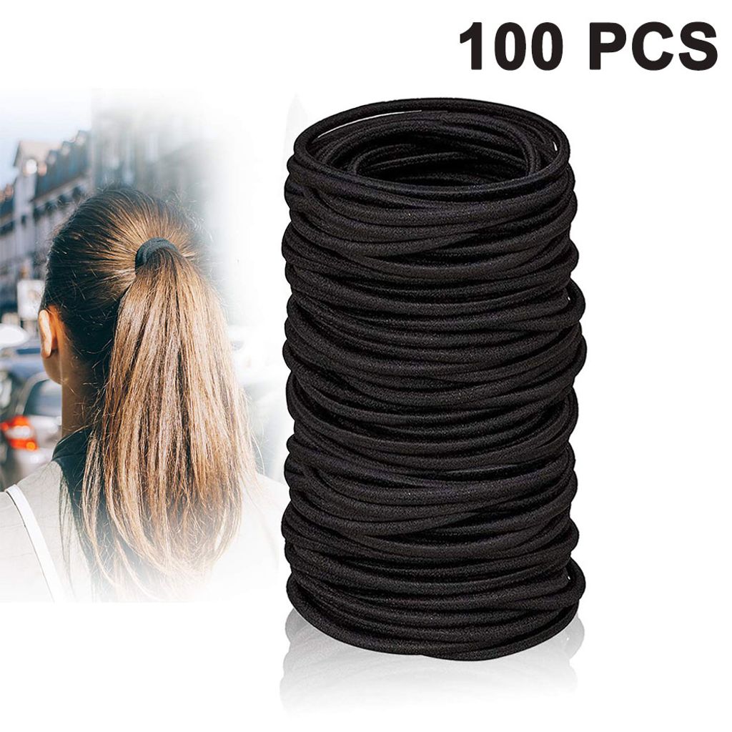 50/100X Für Kinder elastisches Seil Haargummis Pferdeschwanz Inhaber Haarband 