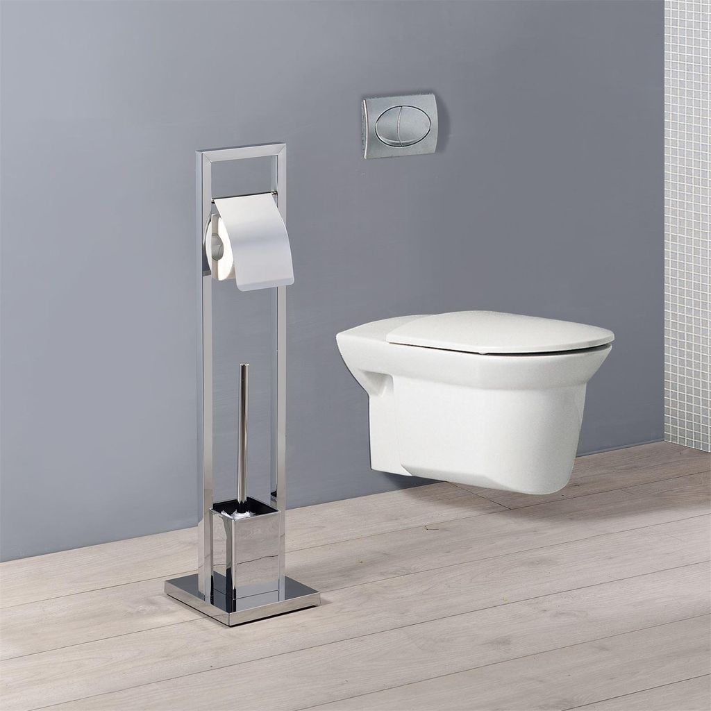 WC Garnitur TOMA Toilettenpapierhalter und Bürste Produktbild 