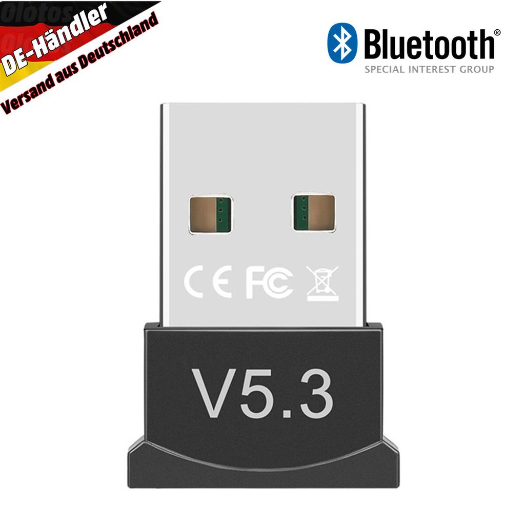 USB Bluetooth 5.3 Adapter Dongle Nano Stick Transmitter PC Laptop Maus Tastatur