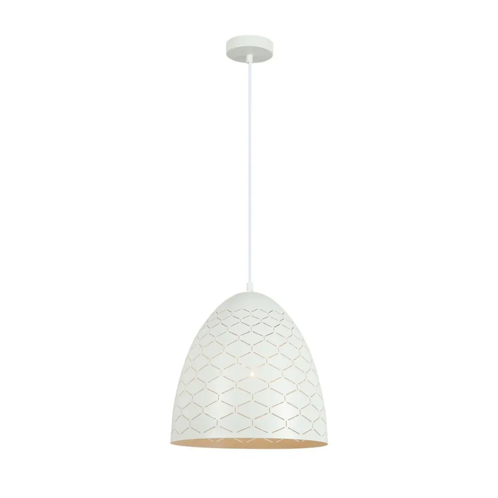 Lampe suspendue LEILANI PND-43445-1L-WH Italux - Luminaire Blanc Chic