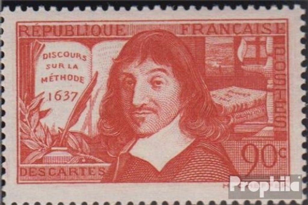 Briefmarken Frankreich 1937 Mi 347I (kompl.Ausg.) sur la mit Falz Descartes