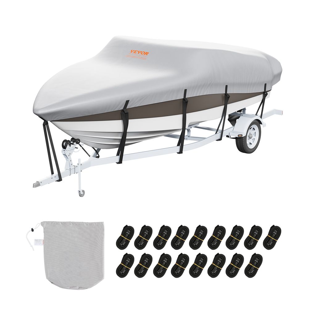 VEVOR Bootspersenning Abdeckplane Bootsplane, 701–731 cm Persenning Schlauchboot 600D Oxford-Gewebe Bootspersenning Abdeckung mit Aufbewahrungsta...